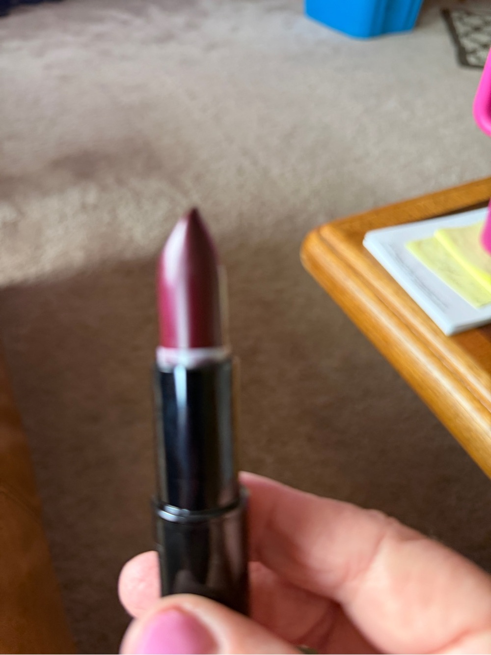 Creamy Deep Pretty Burgundy Berry Lipstick - Unknown Brand